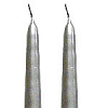 Silver Taper Candles 12 Inch