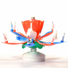 Lotus Birthday Candles Red White Blue