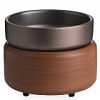 Candle Warmer and Dish Pewter Walnut