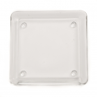 Square 5 Inch Glass Candle Plate