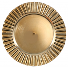 Charger Gold Fluted Plastic 13 Inch