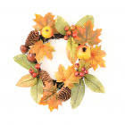 Foliage Mixed Fruit Candle Ring 4.5 Inch