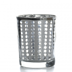 Metallic Silver Dotted Votive Cup