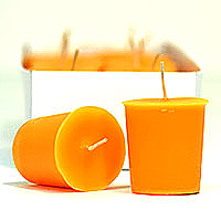 Orange Twist Votive Candles