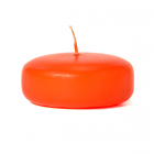 Burnt Orange Floating Candles Small Disk