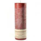 Textured 3x9 Cranberry Chutney Pillar Candles