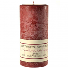Textured 4x9 Cranberry Chutney Pillar Candles