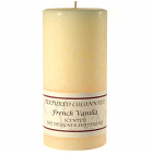 Textured 4x9 French Vanilla Pillar Candles