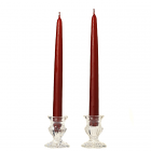 Unscented 10 Inch Burgundy Tapers Pair