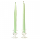 Unscented 10 Inch Mint Green Tapers Pair