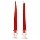 Unscented 10 Inch Red Tapers Pair