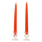Unscented 6 Inch Burnt Orange Tapers Pair