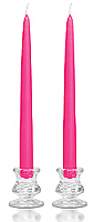 Unscented 6 Inch Hot Pink Tapers Pair